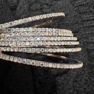 Cara NY Bracelet Rhinestone CZ Thin Layering Bracelets Bangles SET of 5 NEW